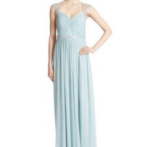 Hailey by Adrianna Papell Gown w/ Beaded Shoulders